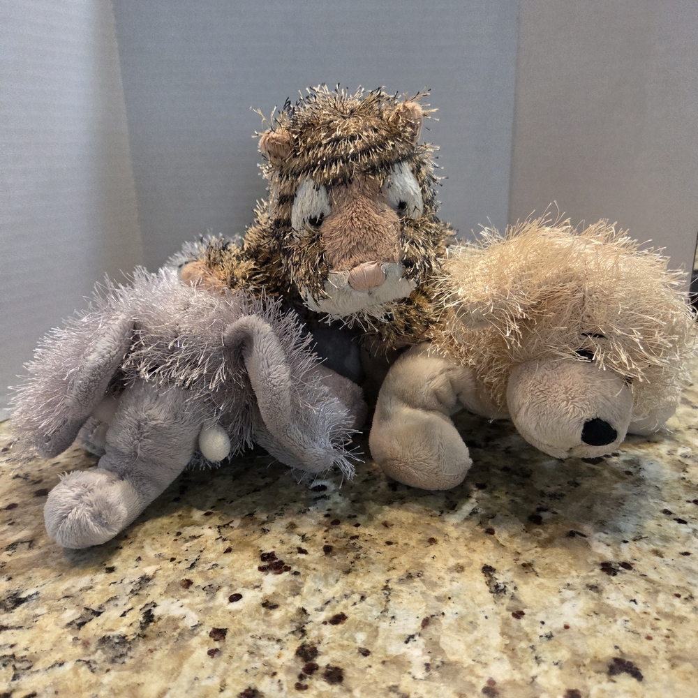 Webkinz Plush Lot Of 3 Elephant Tiger Golden Dog Puppy No Codes Ganz 9in